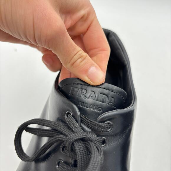Prada Monolith Brushed Leather Lace Up Thick Sole Shoes Men\'s 41 US 8 main image 11